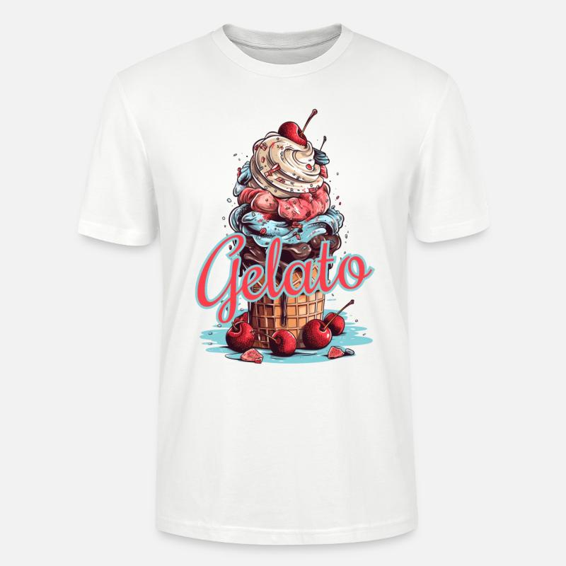 Gelato Eis Eiscreme Eisdiele - Stanley/Stella Unisex Bio-T-Shirt CRAFTER - Weiß