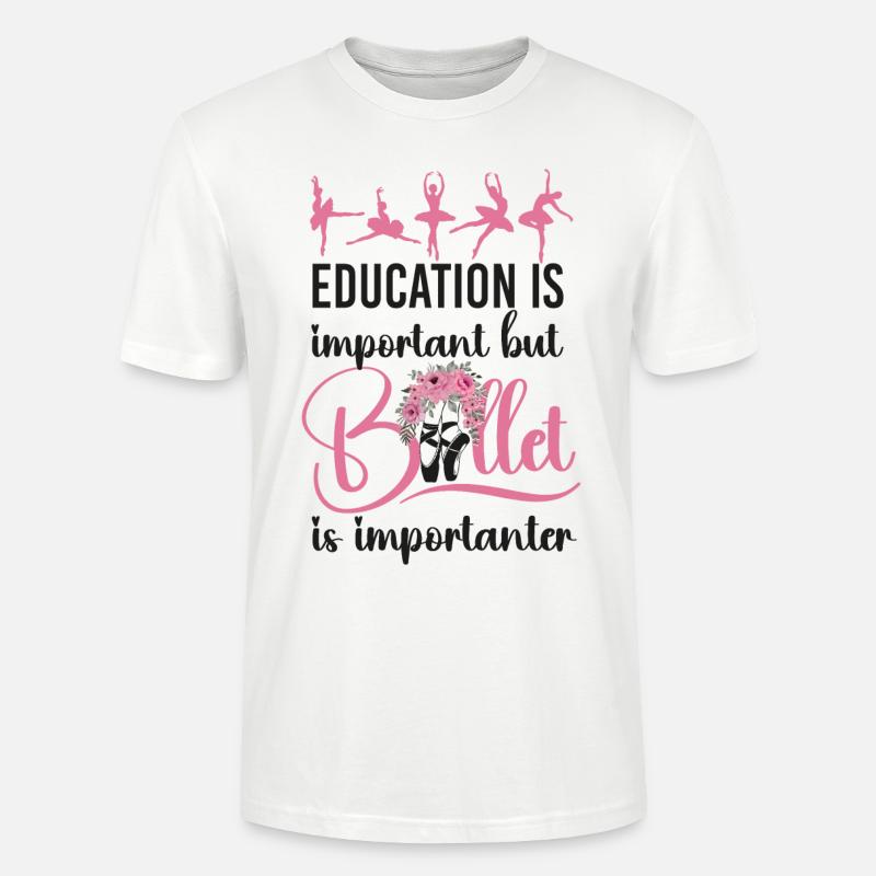 Ballet Danseuse Danse Ballerine - T-shirt bio CRAFTER Stanley Stella Unisexe - blanc