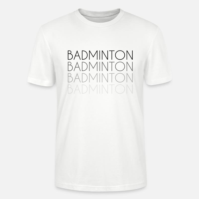 Lettrage de badminton - T-shirt bio CRAFTER Stanley Stella Unisexe - blanc