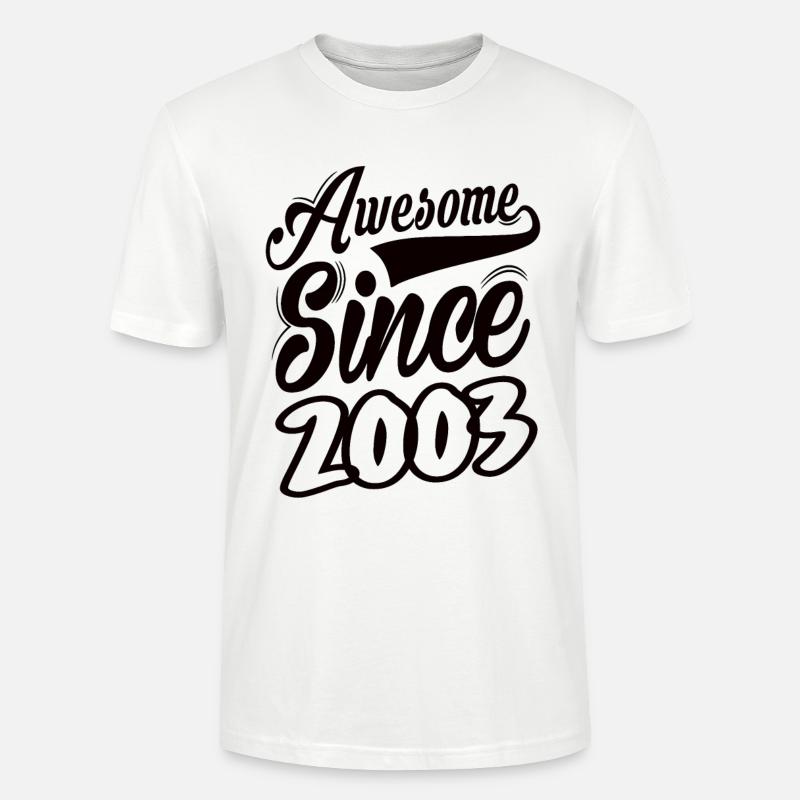 Awesome Since 2003 - Stanley/Stella Unisex Bio-T-Shirt CRAFTER - Weiß