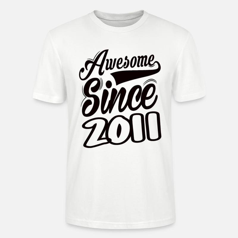 Awesome Since 2011 - Stanley/Stella Unisex Bio-T-Shirt CRAFTER - Weiß