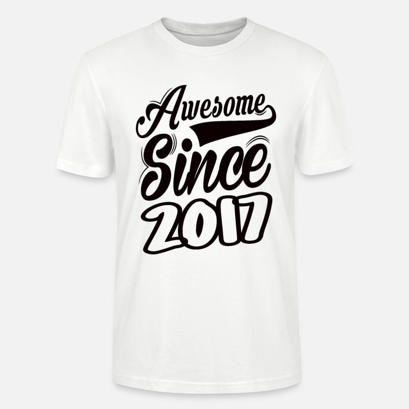 Awesome Since 2017 - Stanley/Stella Unisex Bio-T-Shirt CRAFTER - Weiß