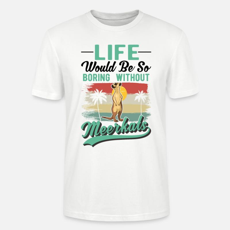 Erdmännchen Geschenk Meerkat - Stanley/Stella Unisex Bio-T-Shirt CRAFTER - Weiß