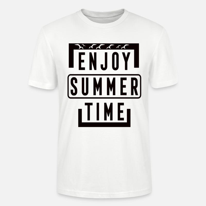 Profitez de l’heure d’été - T-shirt bio CRAFTER Stanley Stella Unisexe - blanc