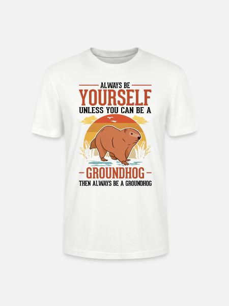 Murmeltier Groundhog Marmot Waldmurmeltier - Stanley/Stella Unisex Bio-T-Shirt CRAFTER - Weiß