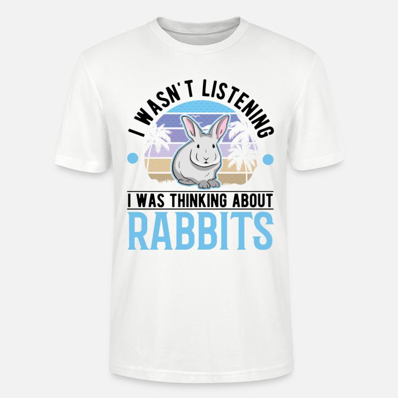 Rabbit Bunny Rabbit Rabbit - Stanley/Stella CRAFTER Unisex Organic T-Shirt - white