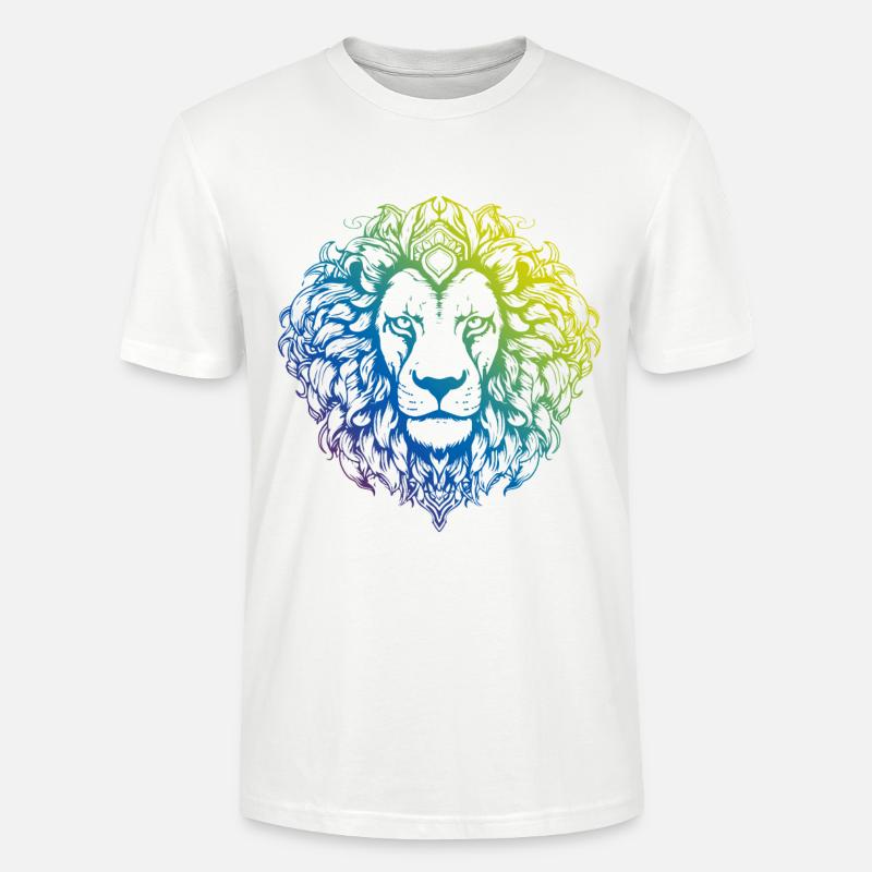 Löwe Mandala Boho - Stanley/Stella Unisex Bio-T-Shirt CRAFTER - Weiß