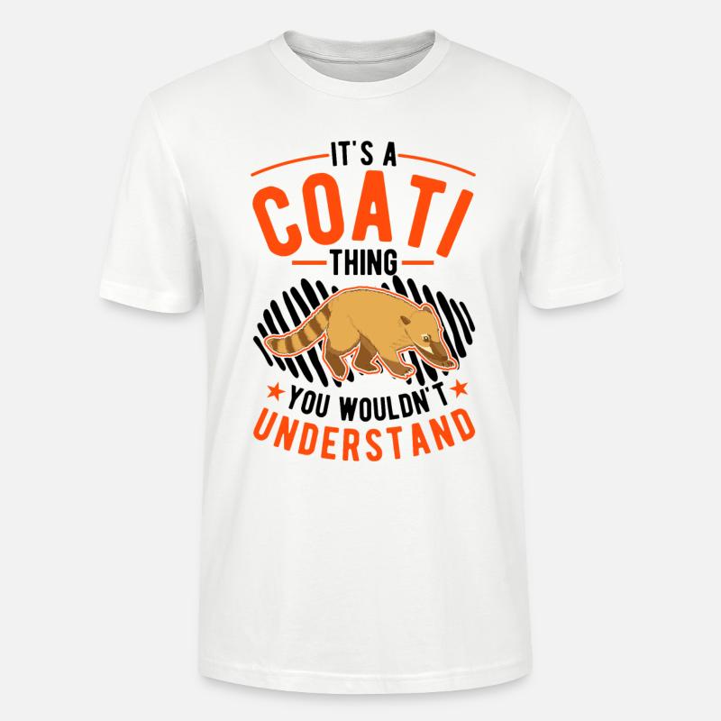 Nasenbär Ding Rüsselbär Coati - Stanley/Stella Unisex Bio-T-Shirt CRAFTER - Weiß
