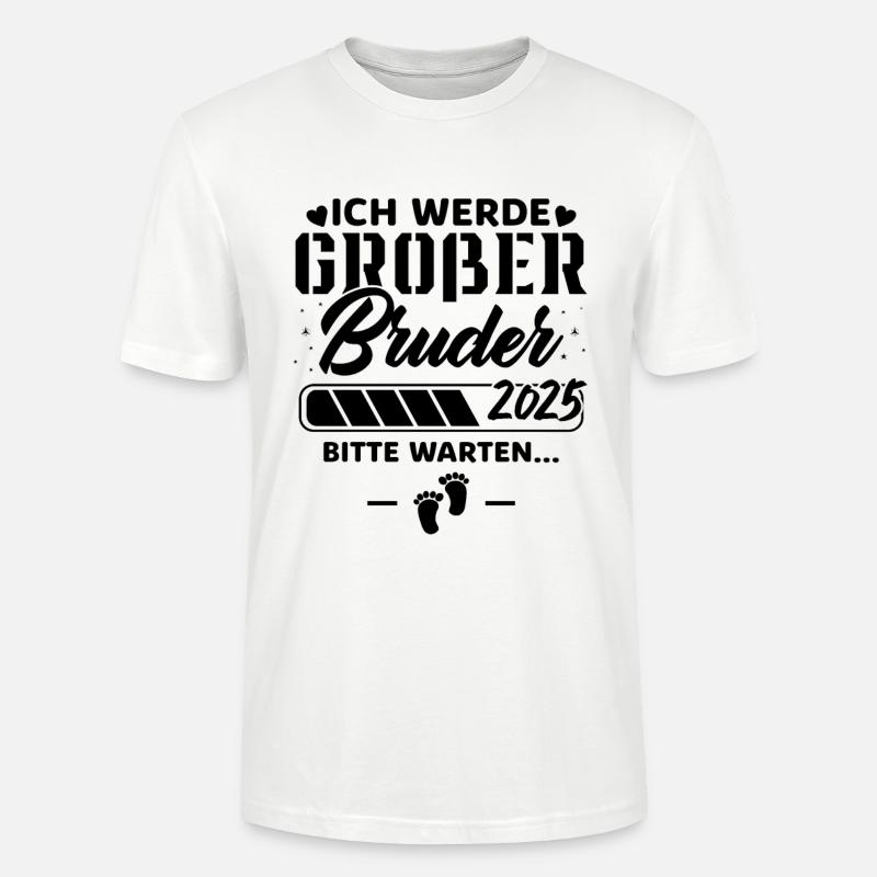 Ich werde Großer Bruder 2025 - Stanley/Stella Unisex Bio-T-Shirt CRAFTER - Weiß