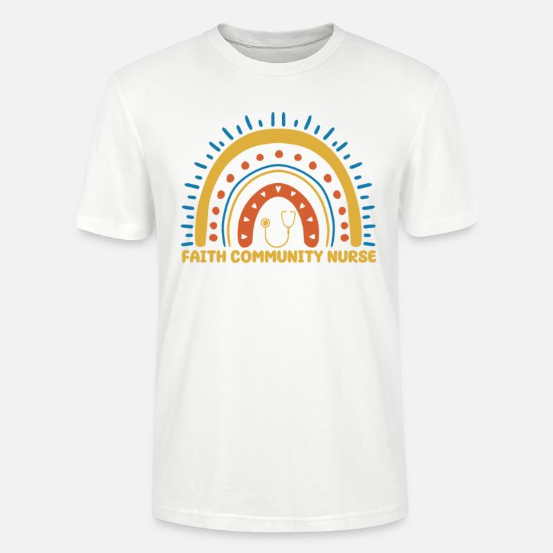 Gemeindekrankenschwester Boho Regenbogen - Stanley/Stella Unisex Bio-T-Shirt CRAFTER - Weiß