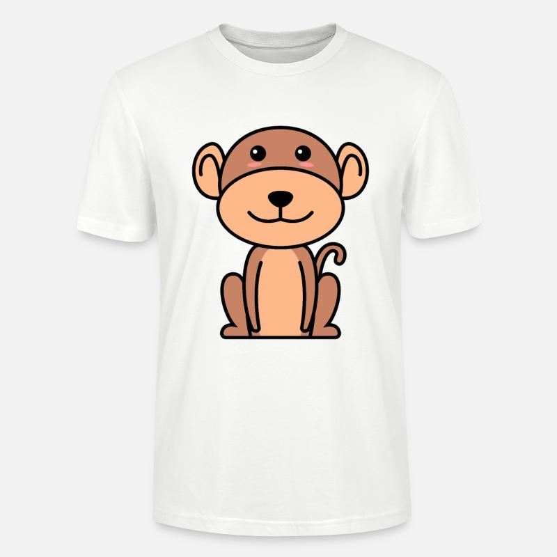 Affe Comic Tier - Stanley/Stella Unisex Bio-T-Shirt CRAFTER - Weiß