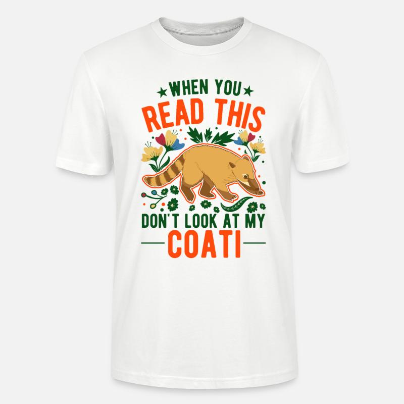Coati Cadeau Proboscis Bear Coati - T-shirt bio CRAFTER Stanley Stella Unisexe - blanc