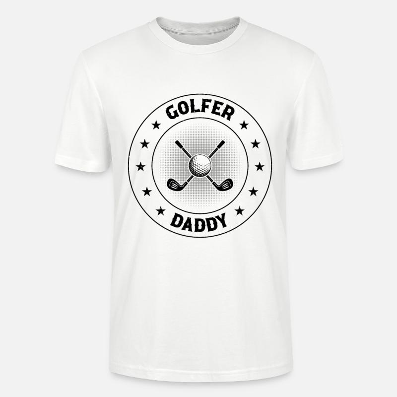 Golfer Daddy - Golfer Player Daddy - Stanley/Stella Unisex Bio-T-Shirt CRAFTER - Weiß