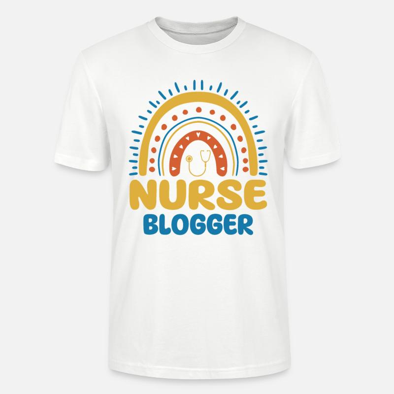 Krankenschwester Blogger Boho Regenbogen - Stanley/Stella Unisex Bio-T-Shirt CRAFTER - Weiß