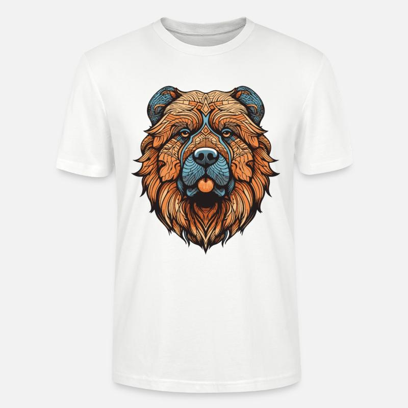 Chow Chow Hund Portrait - Stanley/Stella Unisex Bio-T-Shirt CRAFTER - Weiß