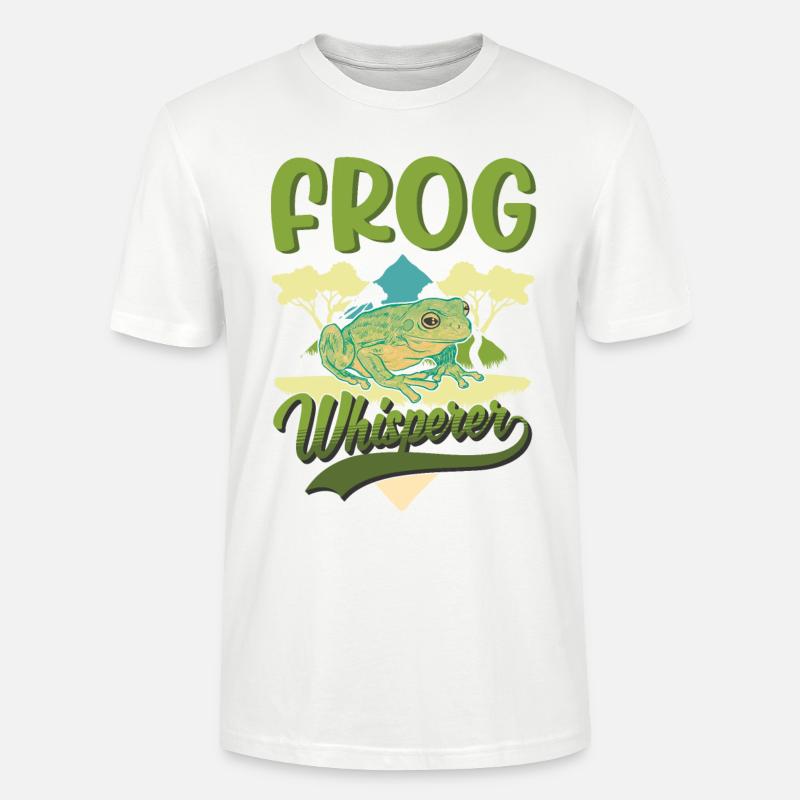 Frog Whisperer Gift Tree Frog - Stanley/Stella CRAFTER Unisex Organic T-Shirt - white
