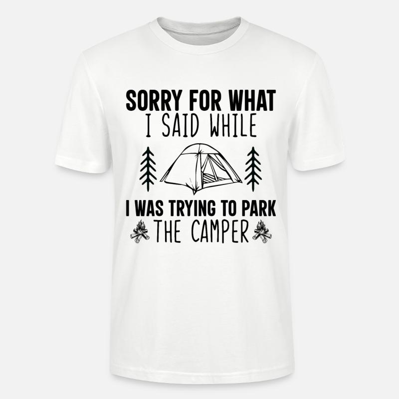 Cooler Camping Spruch Geschenkidee - Stanley/Stella Unisex Bio-T-Shirt CRAFTER - Weiß