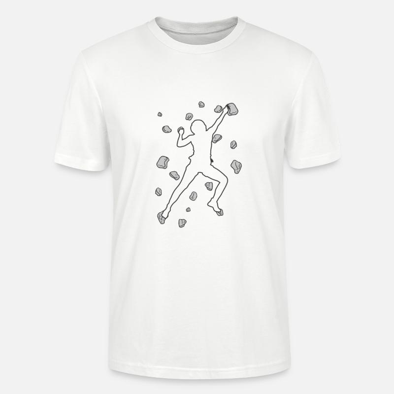 Bouldern Boulder Klettern Boulderer Bouldering - Stanley/Stella Unisex Bio-T-Shirt CRAFTER - Weiß
