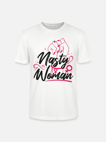 Feminist Nasty Woman - Stanley/Stella Unisex Bio-T-Shirt CRAFTER - Weiß