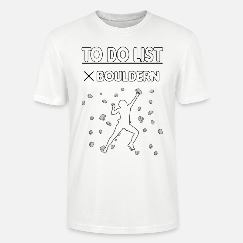 Bouldern Boulder Klettern Boulderer Bouldering - Stanley/Stella Unisex Bio-T-Shirt CRAFTER - Weiß