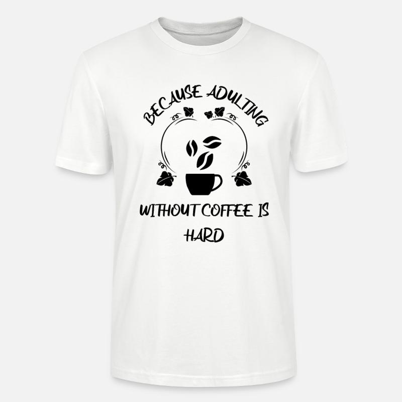 Kaffee Espresso Käffchen - Stanley/Stella Unisex Bio-T-Shirt CRAFTER - Weiß