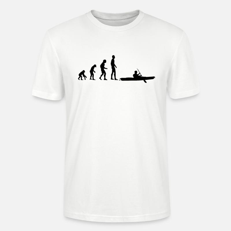 Kajak Evolution Paddeln Kanu - Stanley/Stella Unisex Bio-T-Shirt CRAFTER - Weiß