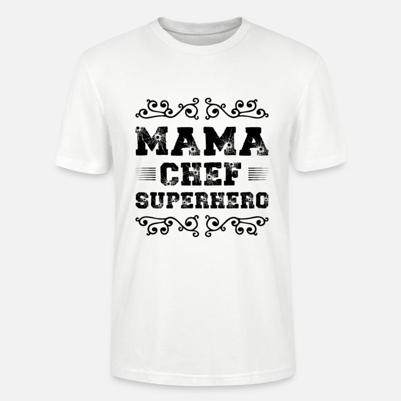 Mama Chef Superheld Mutter - Stanley/Stella Unisex Bio-T-Shirt CRAFTER - Weiß