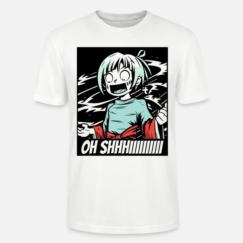 Oh Scheiße, Mädchen, Anime - Stanley/Stella Unisex Bio-T-Shirt CRAFTER - Weiß