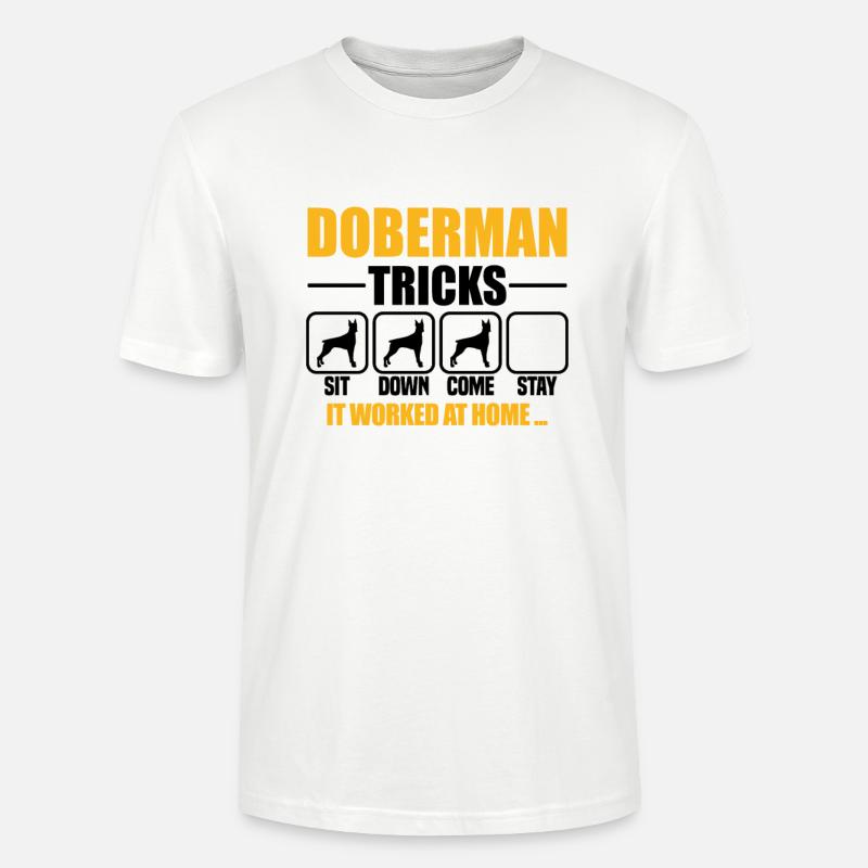 Doberman Tricks - Stanley/Stella Unisex Bio-T-Shirt CRAFTER - Weiß