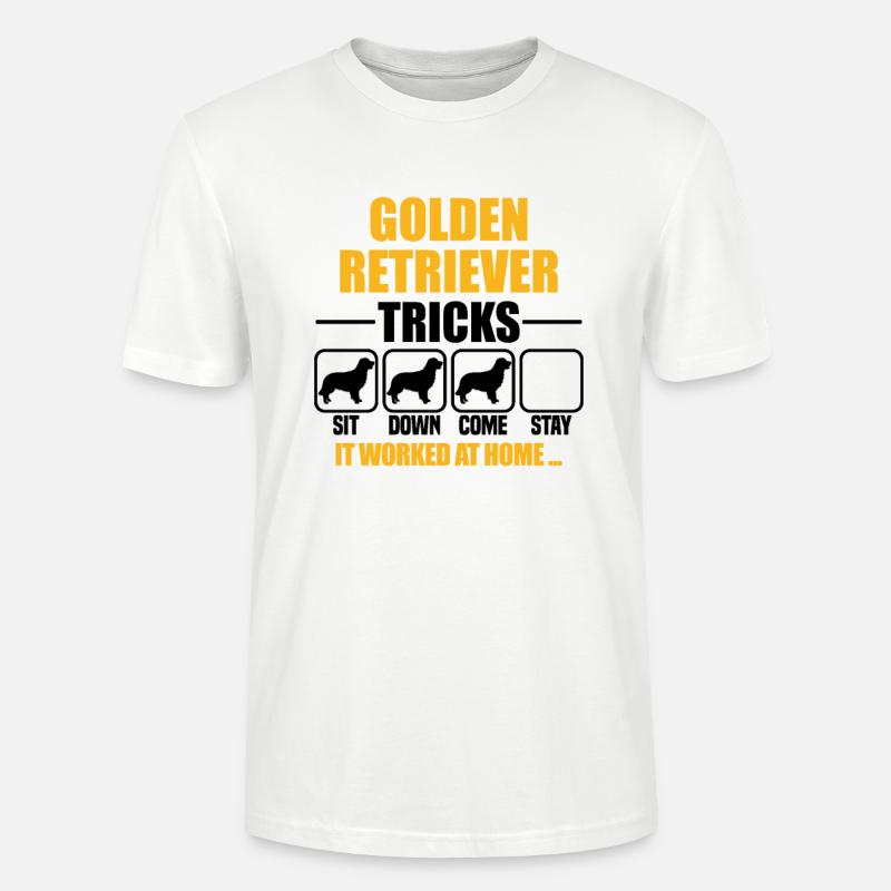 Golden Retriever Tricks - Stanley/Stella Unisex Bio-T-Shirt CRAFTER - Weiß