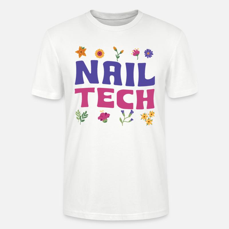 Nageltechnikerin Blumen Nagelstudio - Stanley/Stella Unisex Bio-T-Shirt CRAFTER - Weiß