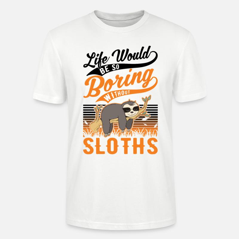 Faultier Geschenk Sloth - Stanley/Stella Unisex Bio-T-Shirt CRAFTER - Weiß