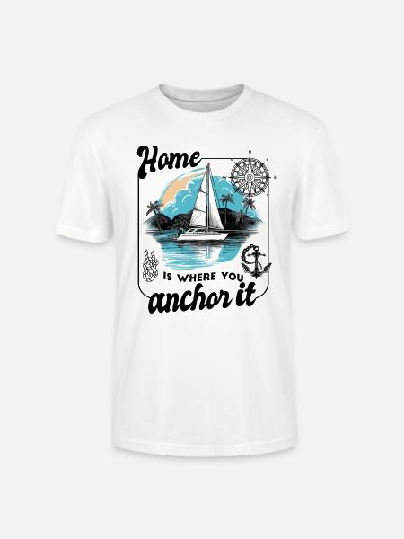Segler Segelboot Segelschiff Segelyacht - Stanley/Stella Unisex Bio-T-Shirt CRAFTER - Weiß