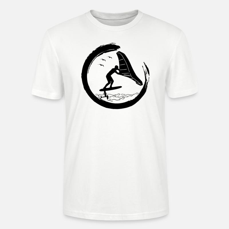 Wingfoil-Surfer Wingfoiling Hydrofoil Wing-Foiling - Stanley/Stella Unisex Bio-T-Shirt CRAFTER - Weiß