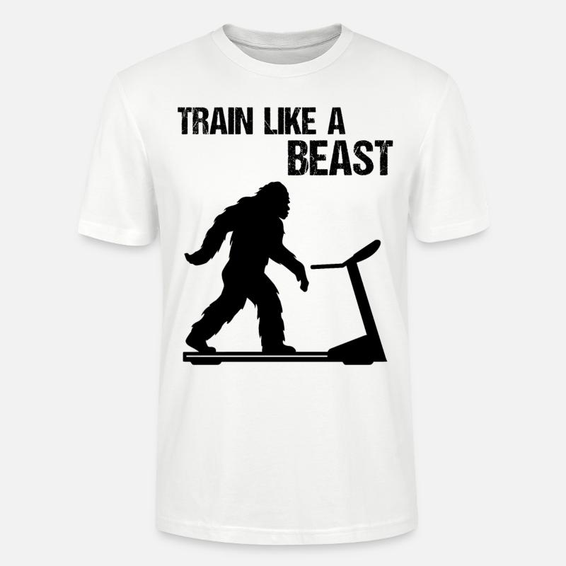 Beast Bigfoot Training Motivation - Stanley/Stella Unisex Bio-T-Shirt CRAFTER - Weiß