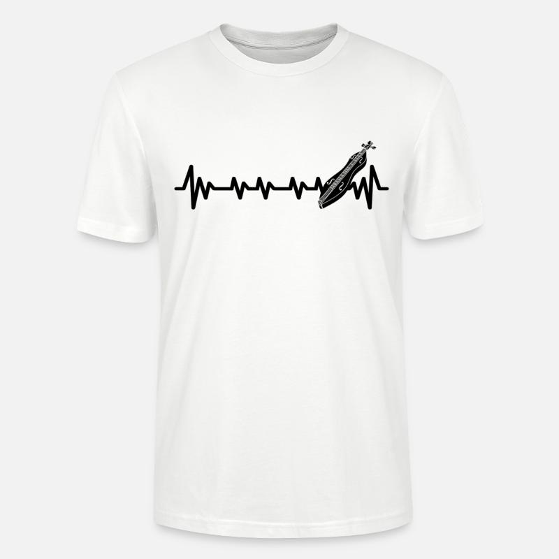 Dulcimer-Musiker Zupfinstrument Hammered Dulcimer - Stanley/Stella Unisex Bio-T-Shirt CRAFTER - Weiß