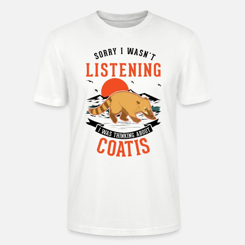 Coati cadeau Proboscis ours Coati - T-shirt bio CRAFTER Stanley Stella Unisexe - blanc