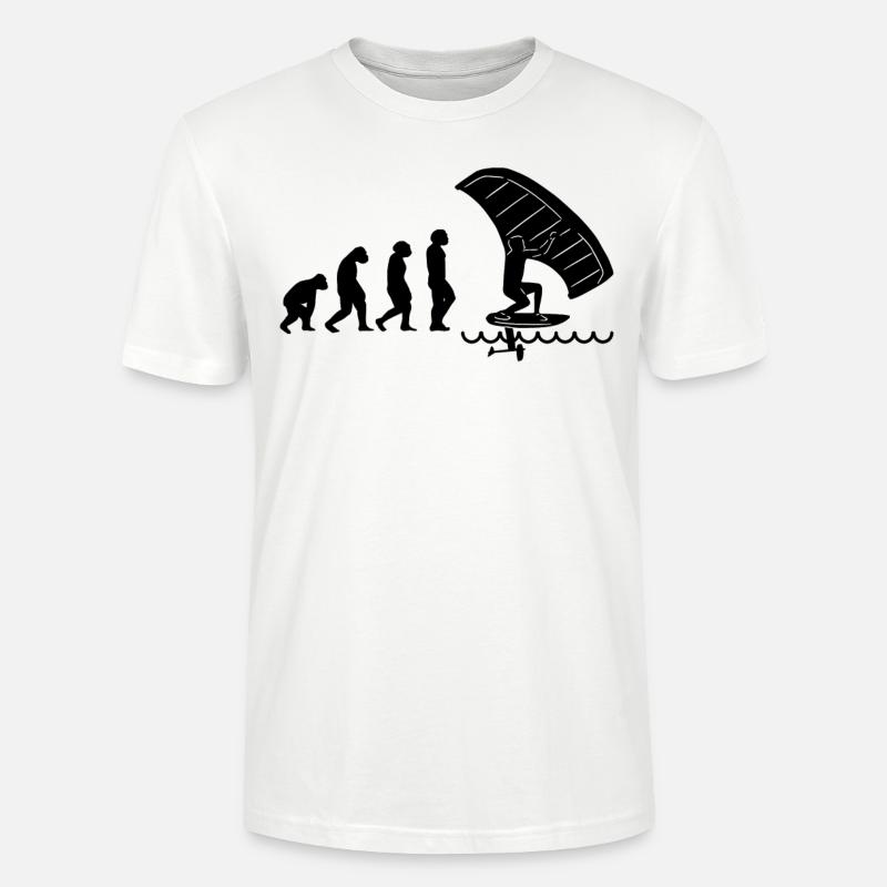 Wingfoil Surfer Wingfoiling Hydrofoil Evolution - T-shirt bio CRAFTER Stanley Stella Unisexe - blanc