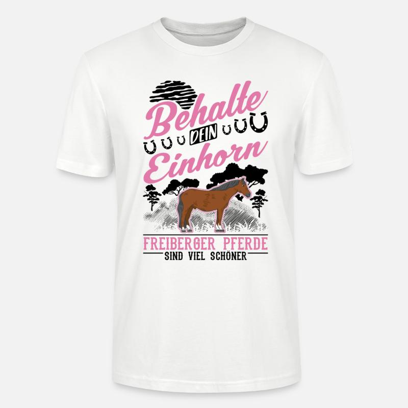 Freiberger Pferd Einhorn - Stanley/Stella Unisex Bio-T-Shirt CRAFTER - Weiß