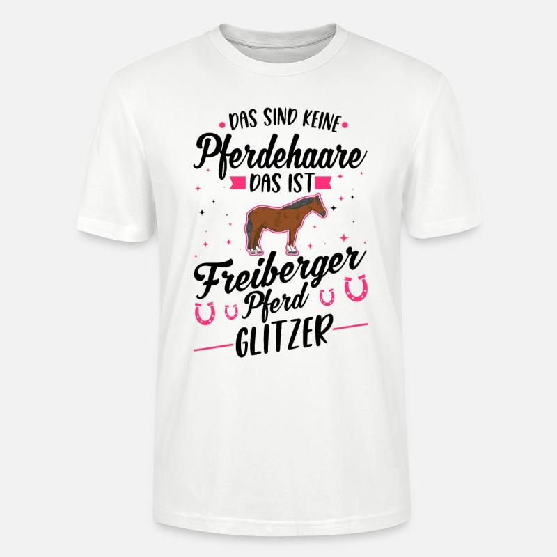 Freiberger Pferd Glitzer - Stanley/Stella Unisex Bio-T-Shirt CRAFTER - Weiß