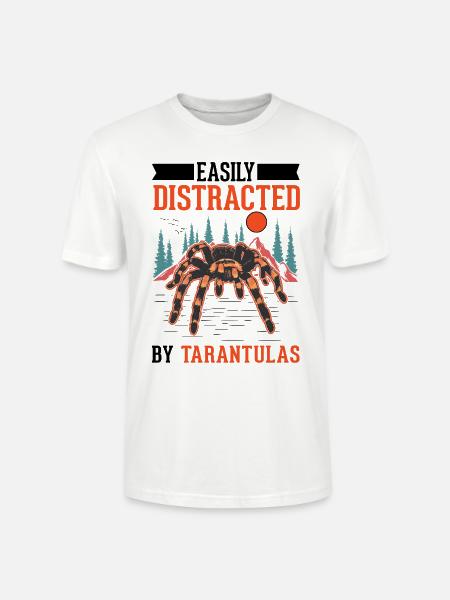 Easily distracted by Tarantulas Tarantel - Stanley/Stella Unisex Bio-T-Shirt CRAFTER - Weiß