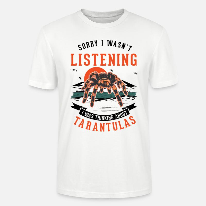 Tarantel Geschenk Spinne Tarantula - Stanley/Stella Unisex Bio-T-Shirt CRAFTER - Weiß