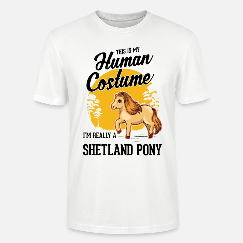 Shetland Pony Kostüm Geschenk Shetty - Stanley/Stella Unisex Bio-T-Shirt CRAFTER - Weiß