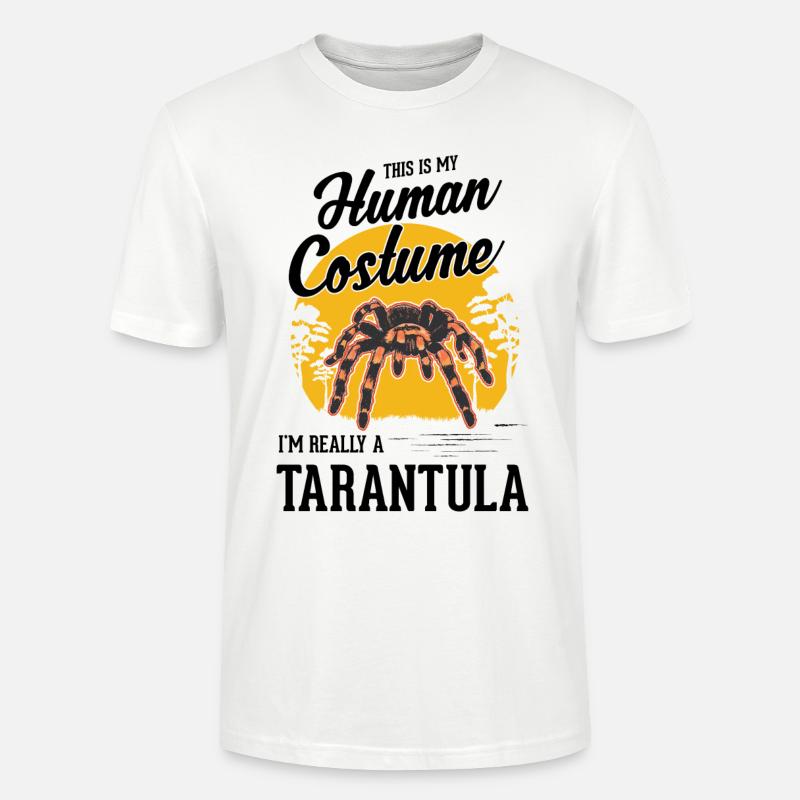 Tarantel Halloween Spinne Tarantula - Stanley/Stella Unisex Bio-T-Shirt CRAFTER - Weiß