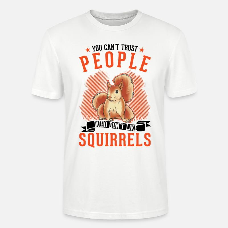 Eichhörnchen Geschenk Grauhörnchen Squirrel - Stanley/Stella Unisex Bio-T-Shirt CRAFTER - Weiß