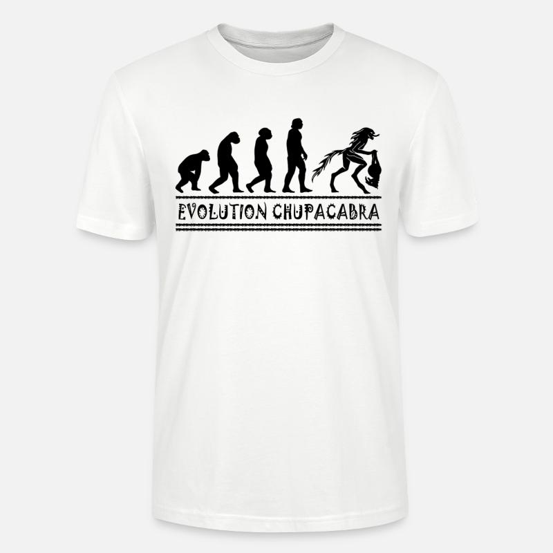 Cryptozoologistes Chupacabra Créatures Évolution - T-shirt bio CRAFTER Stanley Stella Unisexe - blanc