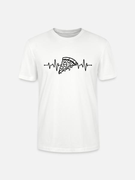 Pizza Herzschlag - Stanley/Stella Unisex Bio-T-Shirt CRAFTER - Weiß