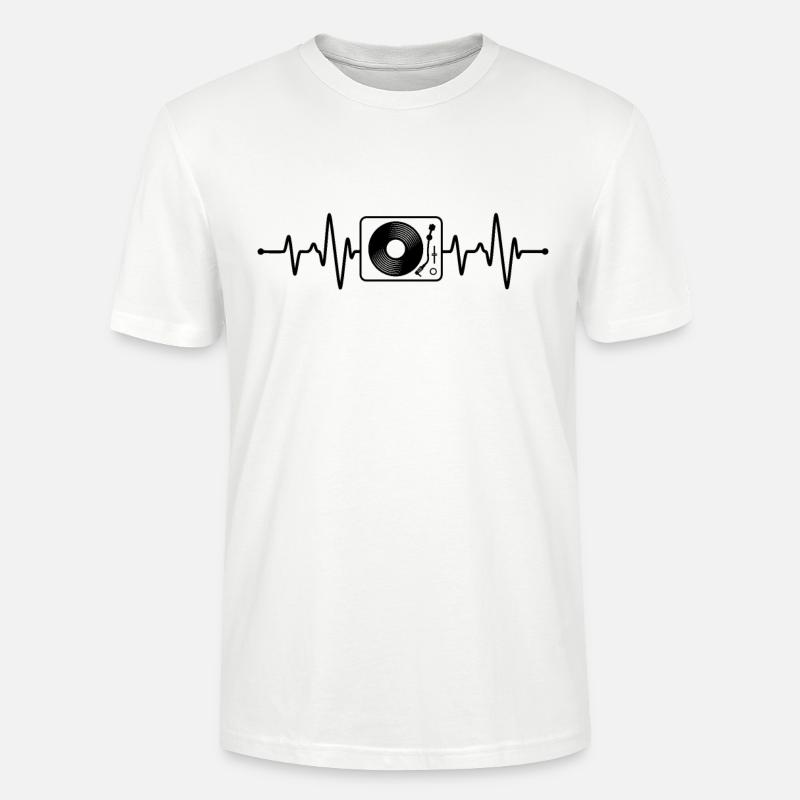 DJ Techno Herzschlag - Stanley/Stella Unisex Bio-T-Shirt CRAFTER - Weiß