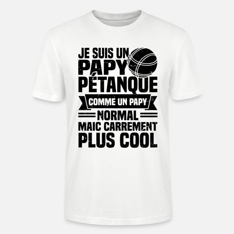 Ich bin ein Opa Petanque - Stanley/Stella Unisex Bio-T-Shirt CRAFTER - Weiß