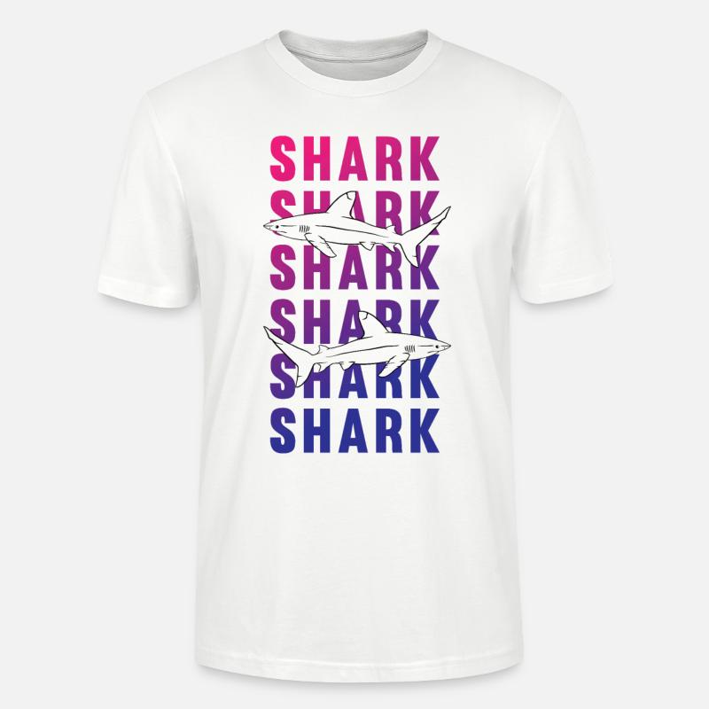 Stolzer Hai Meerestiefe Entdecker Geschenk - Stanley/Stella Unisex Bio-T-Shirt CRAFTER - Weiß